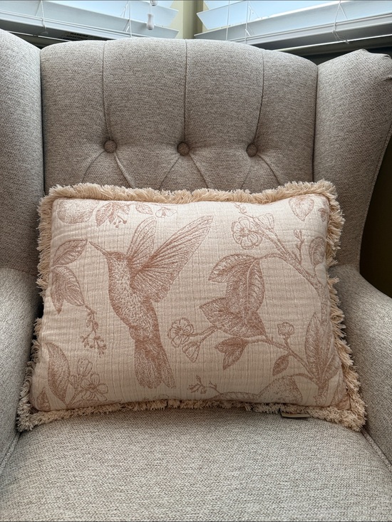 Devi Designs Other - Devi Designs Hummingbird Botanical Print Tapestry Pillow